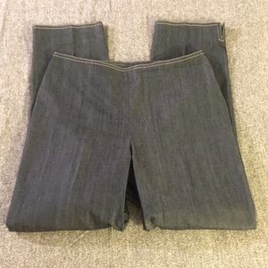 ST JOHN Flat Front Side Zip Cropped Jeans